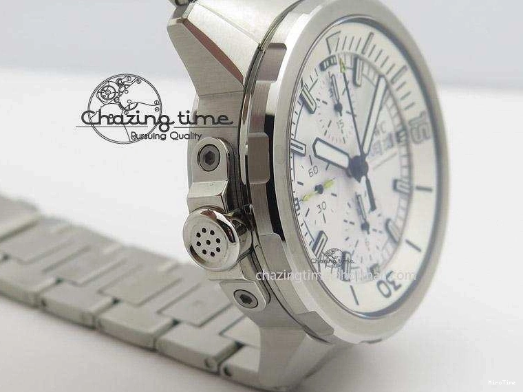 MIROTIME 0806 Versatile Aquatimer Chrono IW376803 V6F 1:1 Best Edition White Dial On SS Bracelet A 7359